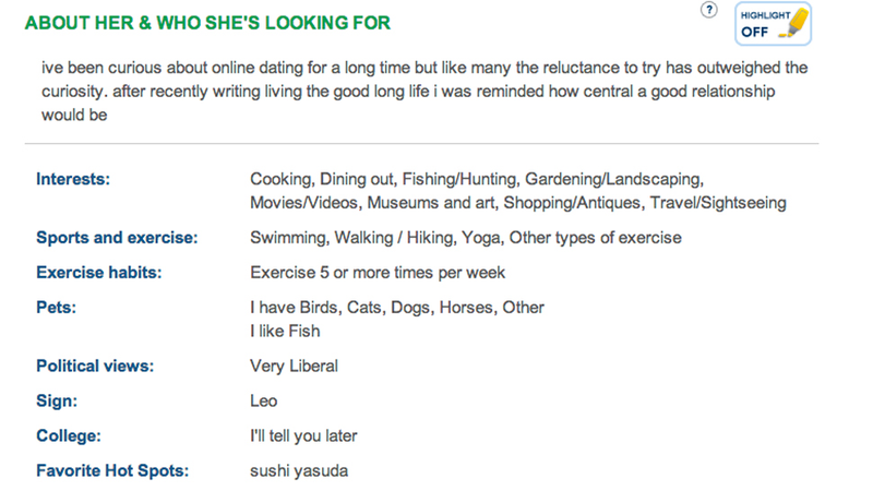 Illustration for article titled Here's Martha Stewart's Spanking New Match.com Profile